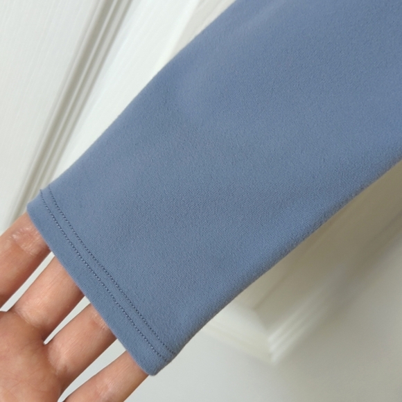 Beyond Yoga Spacedye In The Mix Slim Fit Cropped Long Sleeve Athletic Top Blue M - Picture 8 of 12